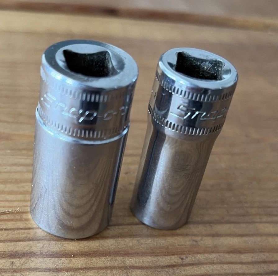 Snap-on Tools USA Drive 11mm & 15mm Chrome Socket FSMS11 & FSMS15 USED CONDITION