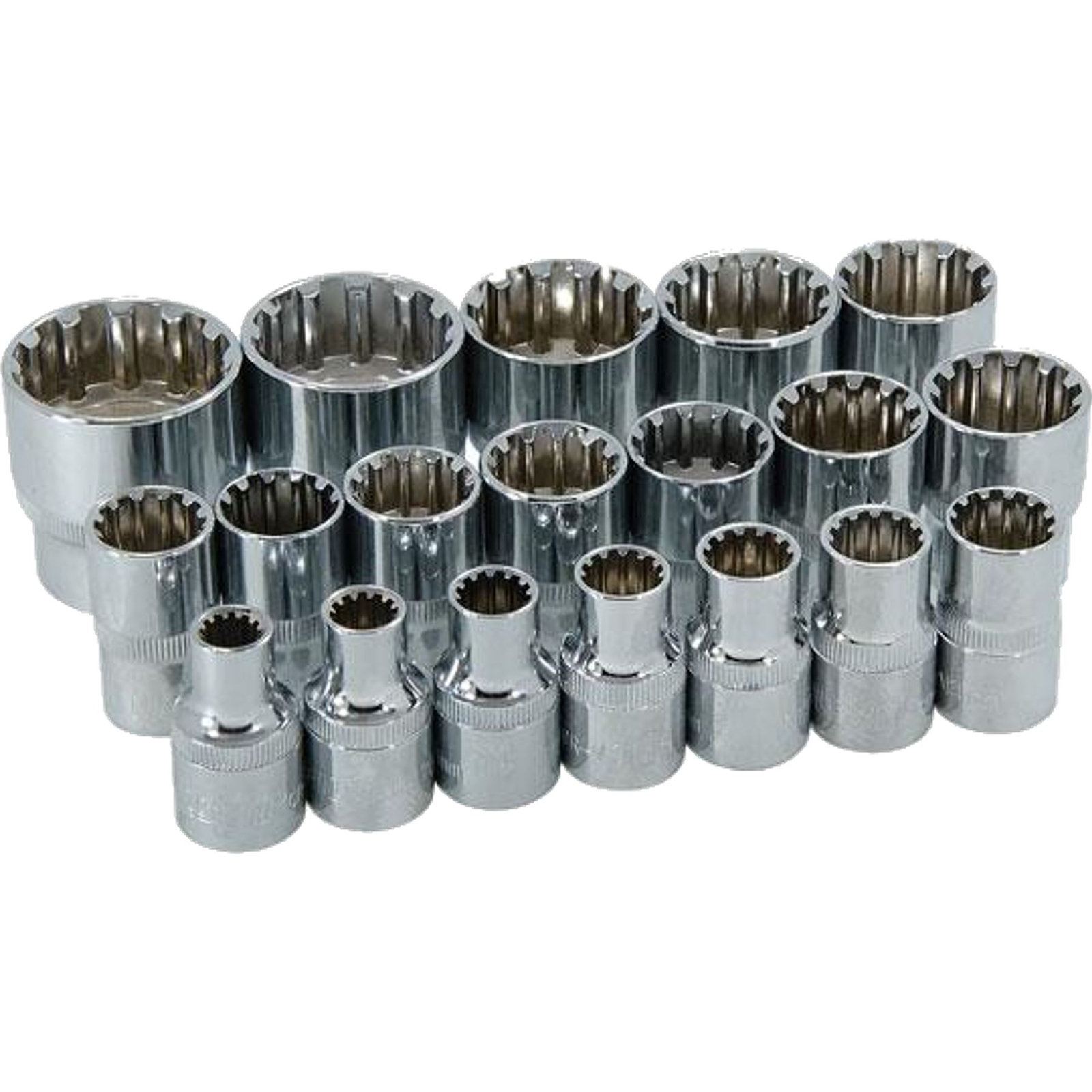 Neilsen Metric Multi Drive Sockets 8mm – 32mm Socket Set In Bmc 19pc 1/2″