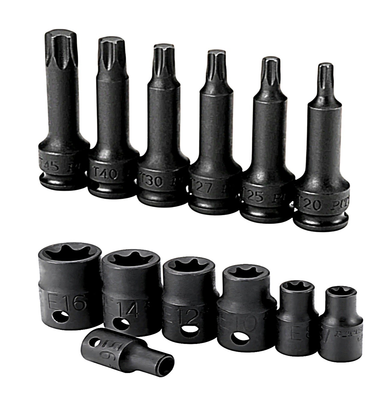 PITTSBURGH 1/4 in Drive Star Bit Socket 6pc/ 1/4 in., 3/8 in. Dr Impact E Socket