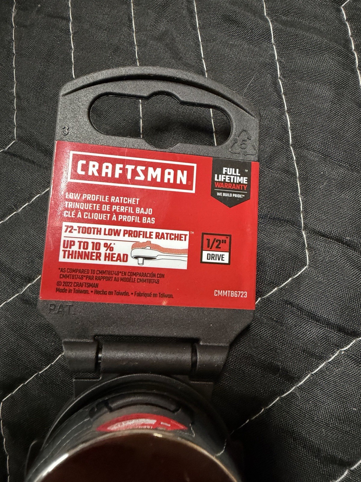 Craftsman 90-Tooth (90T) Low Profile 1/2 in. Socket Drive Ratchet #CMMT86723 NEW