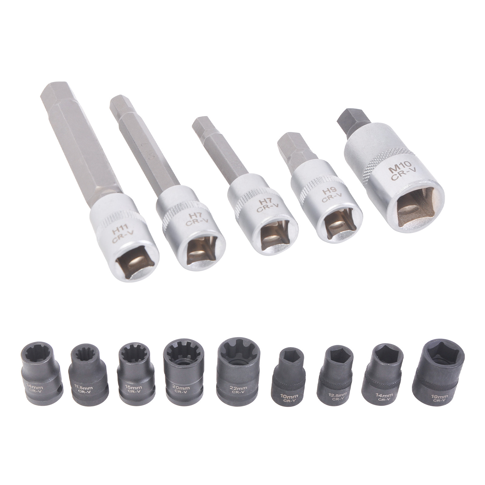 17 Piece Foreign and Domestic Brake Caliper Socket Kit 1/4″, 3/8″ & 1/2″ DRIVE