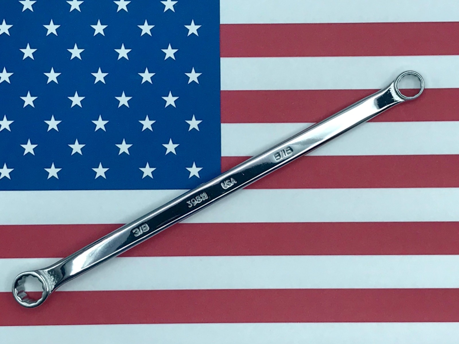 =Husky= USA 🇺🇸 NOS 3/8” x 5/16” Full Polished Chrome Box Wrench, 39811