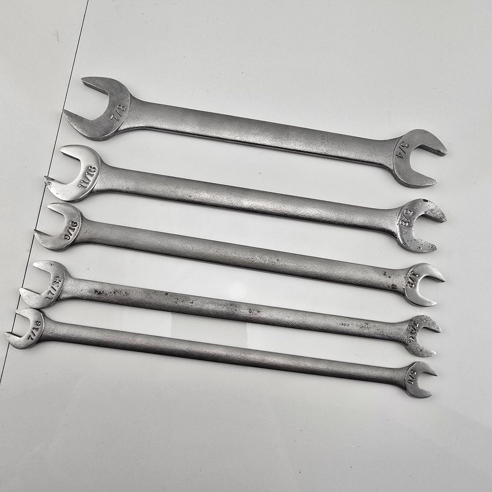 Craftsman SAE Tappet Thin Open End Wrench Set 3/8″ to 7/8″ V Series USA