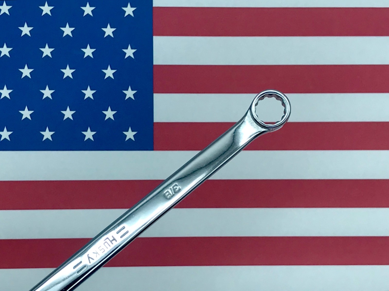 =Husky= USA 🇺🇸 NOS 3/8” x 5/16” Full Polished Chrome Box Wrench, 39811