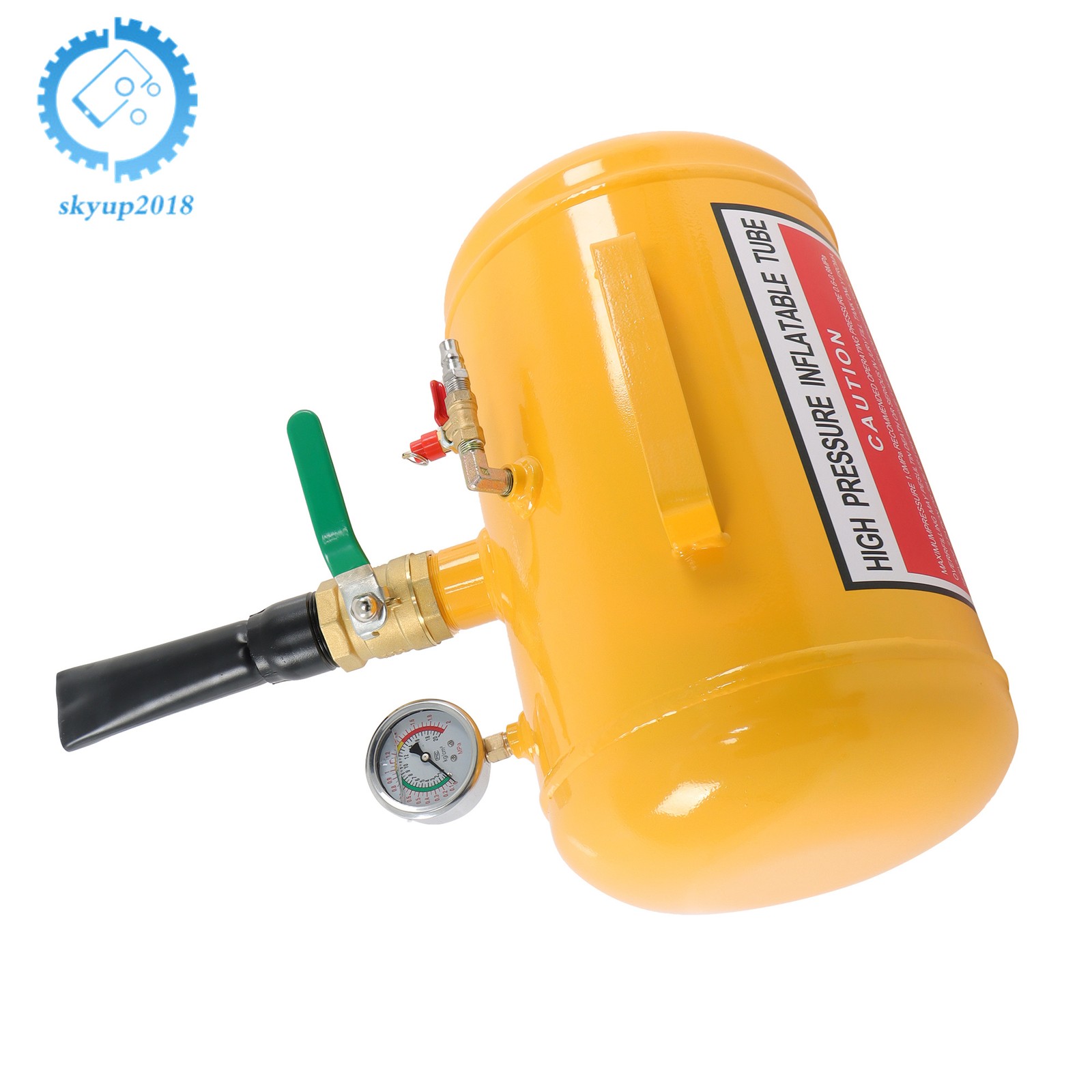 145 PSI Yellow 5 Gallon Heavy Duty Air Tire Bead Seater Blaster Seating Tool