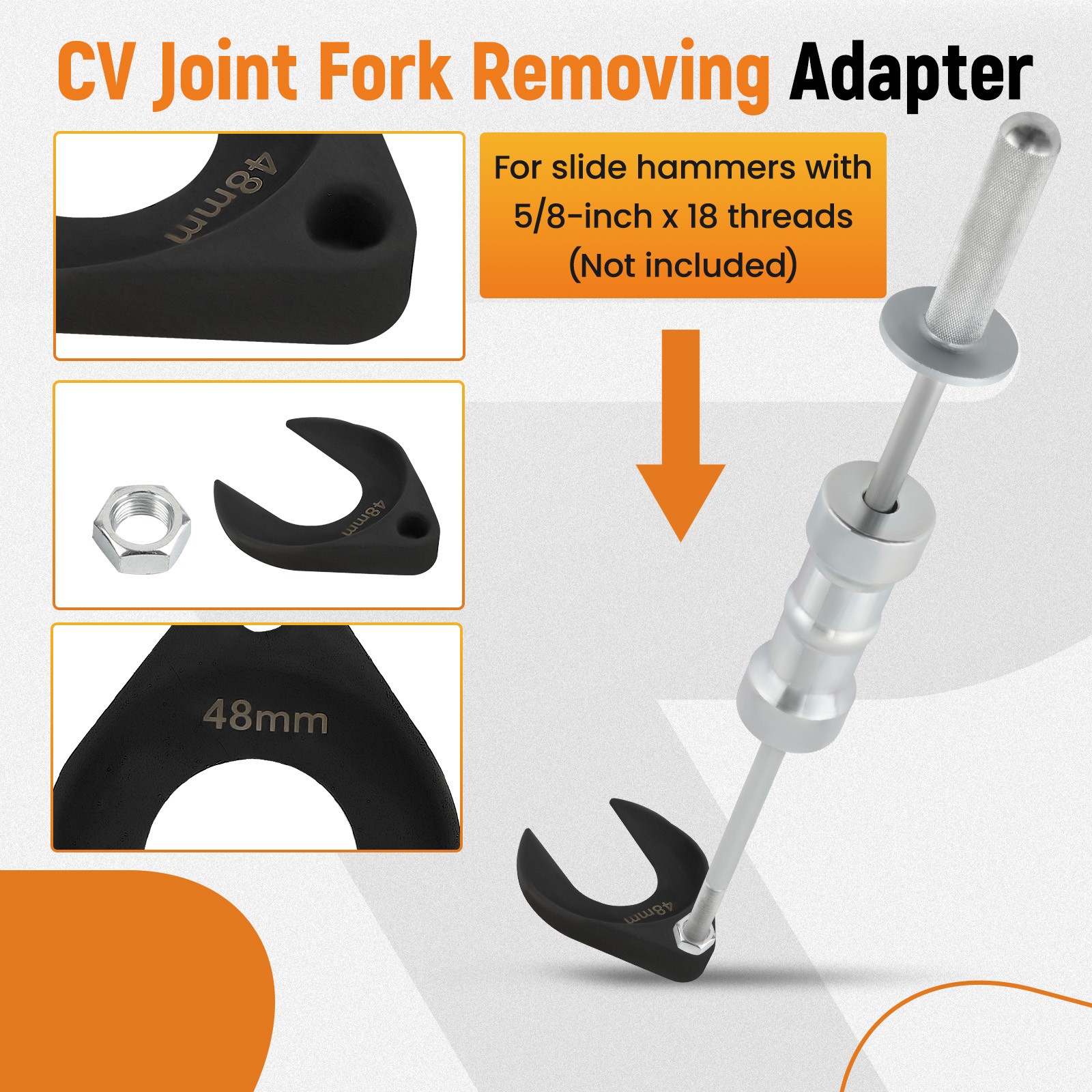 Inner CV Axle Removal Tool Kit & Front Wheel Drive Axle Puller for Most Vehicles