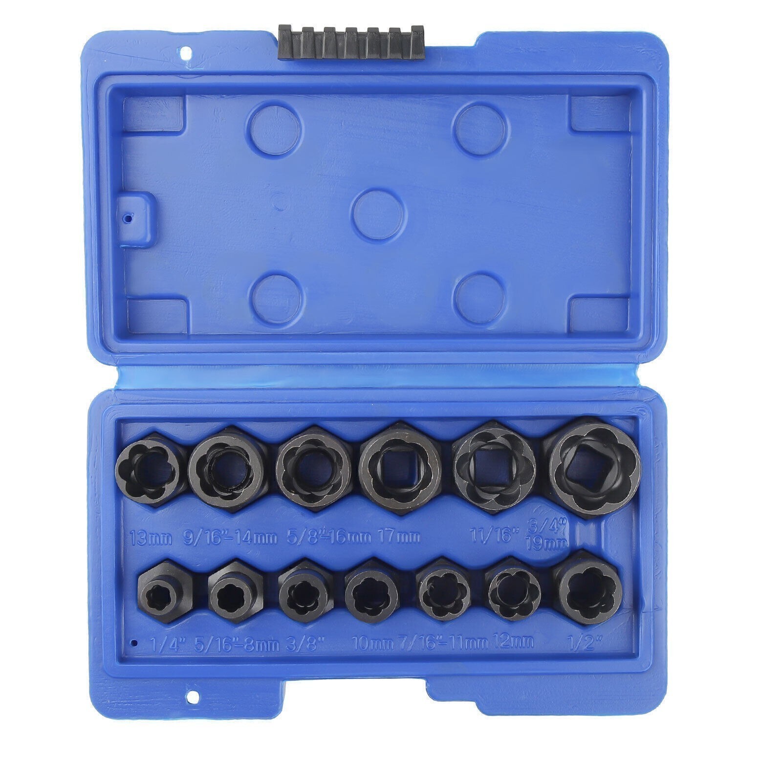 13PC Bolt Extractor Damaged Lug Nut Remover Twist Socket Extractor Tool 8-19MM I