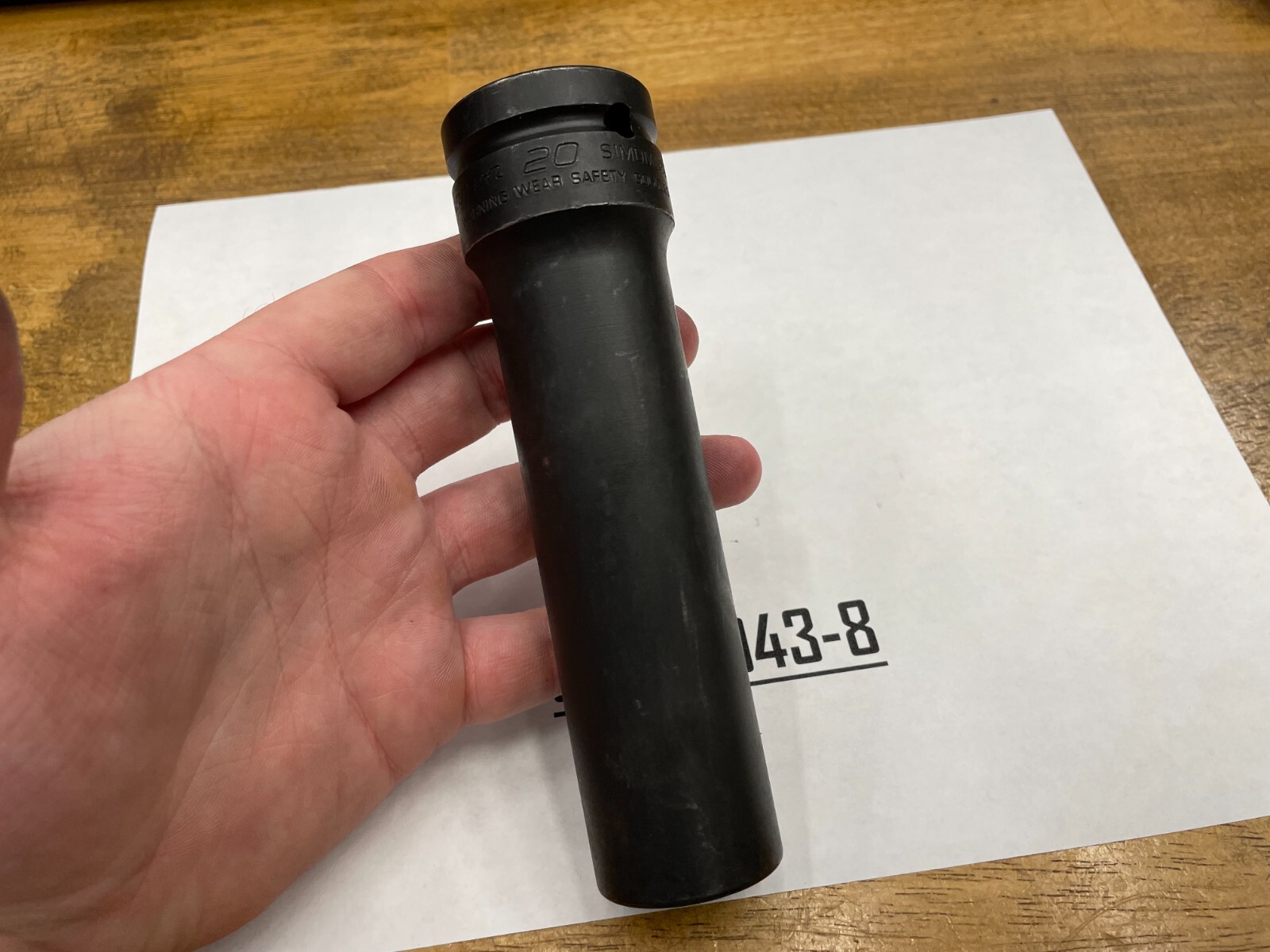 Snap-on Tools NEW 3/4″ Drive 20mm Metric 12pt Double Hex Impact Socket SIMDML202
