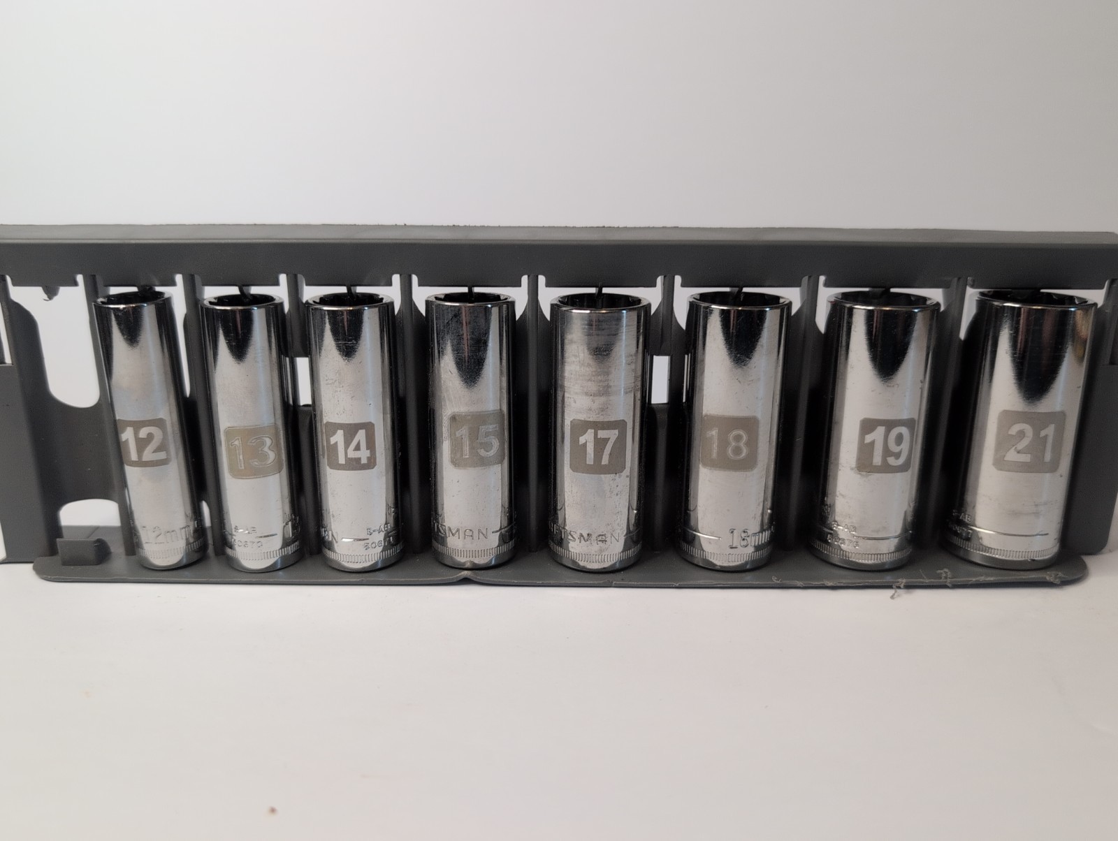 Craftsman 3/8″ Drive Metric Deep 12pt 8 pc Socket Set 12-21mm MADE IN USA