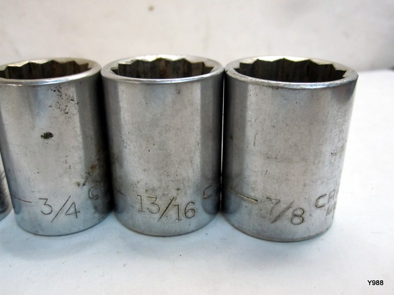 CRAFTSMAN set of 12 sockets mix lot see description