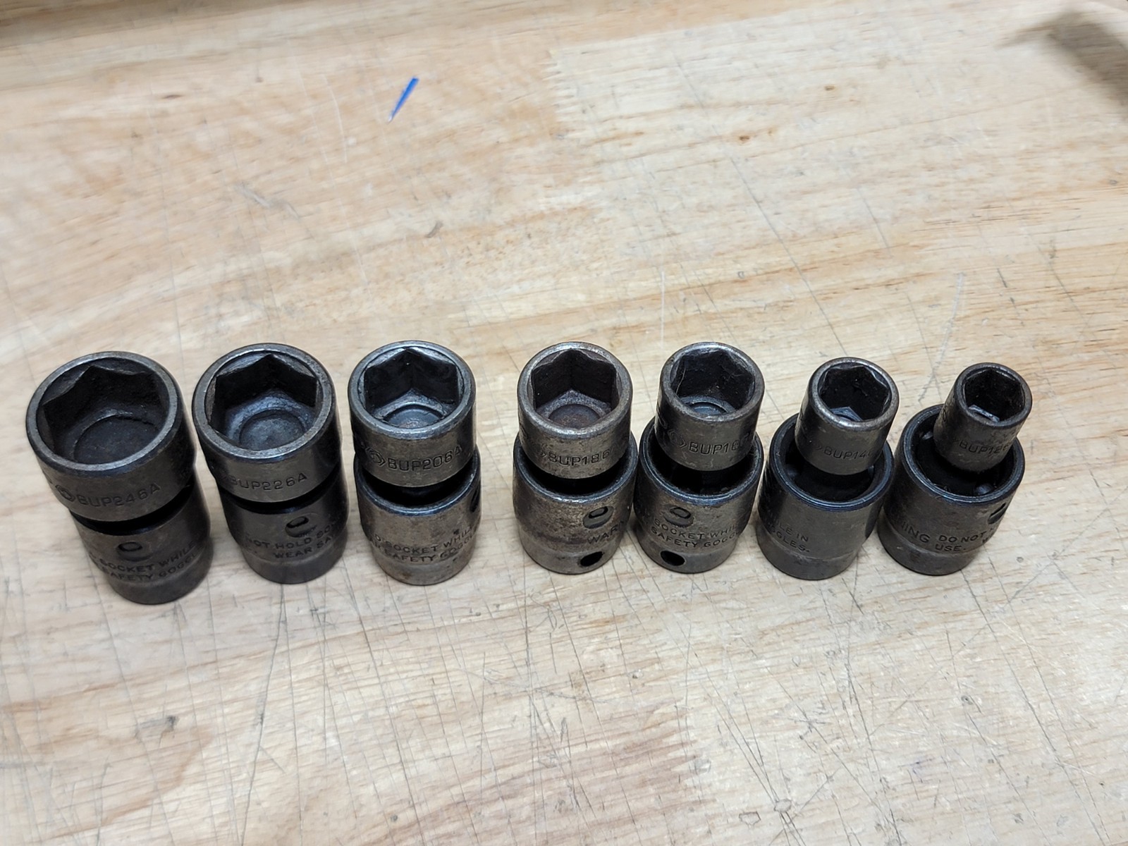 Matco SAE Universal Swivel Impact Socket 7pcs. Set 3/8″ Drive 6 Point