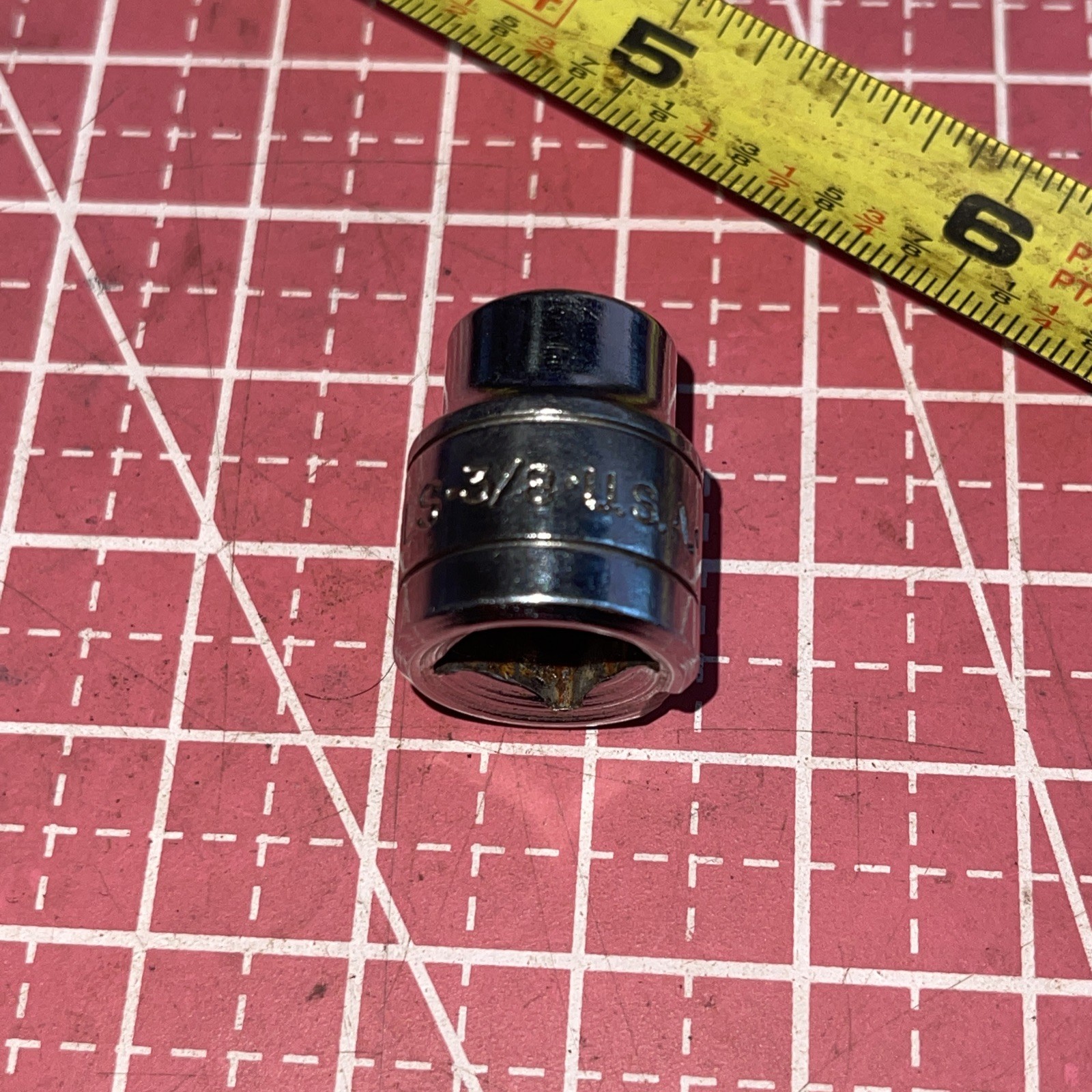 S-K Tools USA 45112 3/8 In SAE 3/8” Drive 6 Point Socket Vintage SK