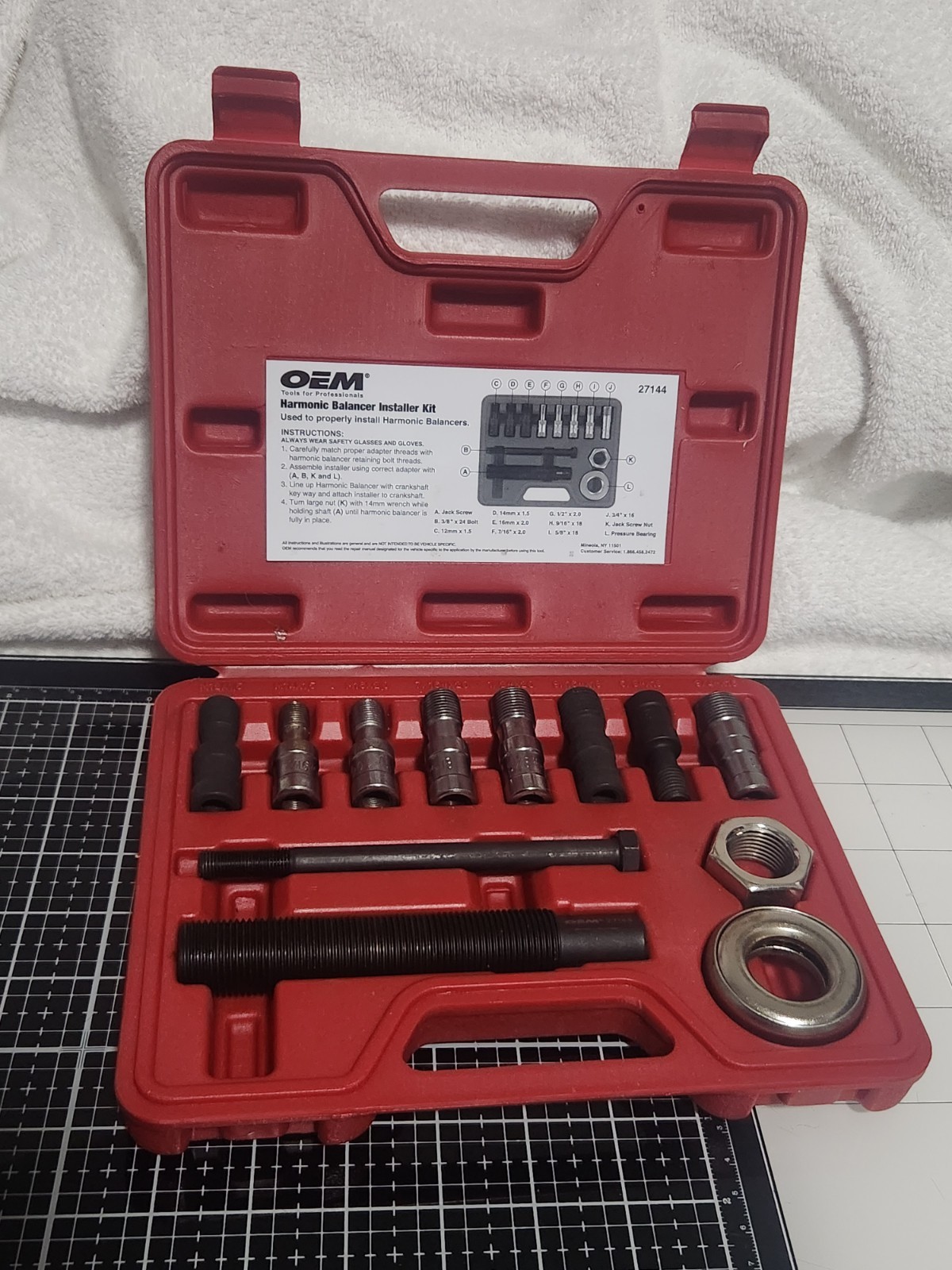 OEM Tools 27144 Engine Harmonic Balancer Installer Tool Set