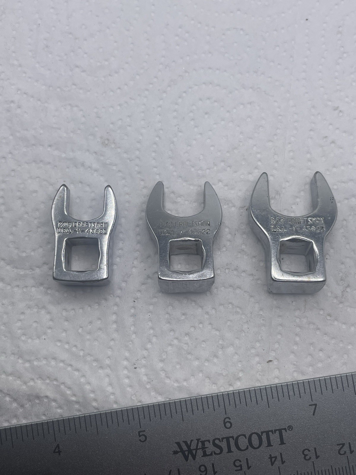 VTG Craftsman Crows Foot 7/16″ 1/2″ 9/16″ Socket Lot | 3/8″ Drive -V- Series