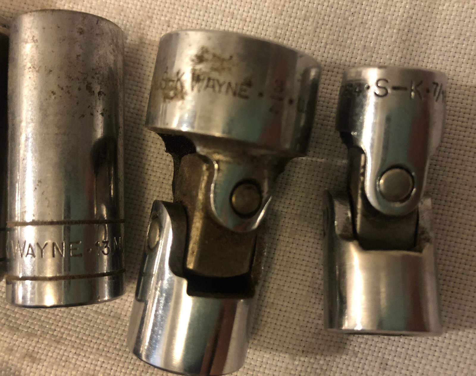 VTG S-K Tools 24pc 3/8″ &1/2″ dr socket Lot 1/2”-15/16” SAE & MM Short Deep Well