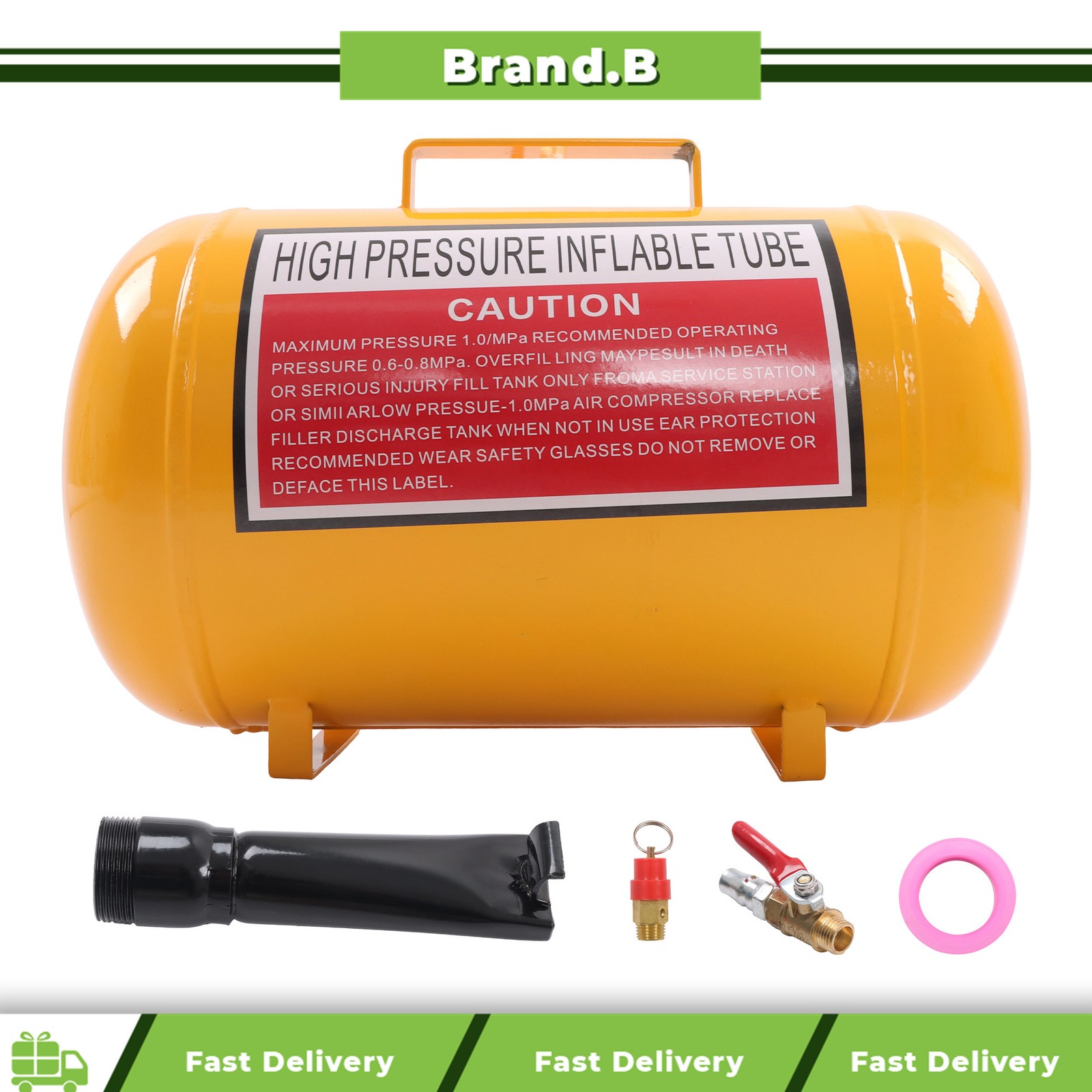 Yellow 145PSI 5 Gallon Air Tire Bead Seater Blaster Tool Seating Inflator Truck
