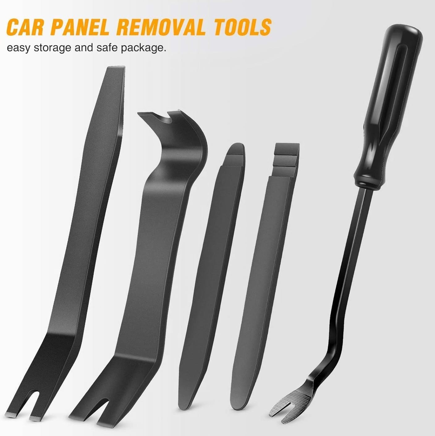 Ergonomic 5 PCS Nylon Trim Removal Tools for Safe Audio & Panel Dismantle