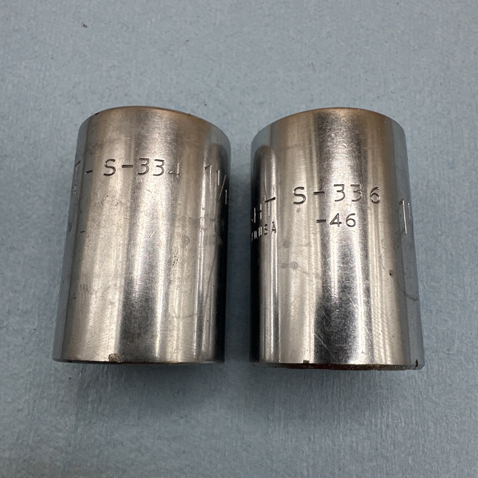Wright Tools USA 1-1/16” & 1-1/8” Sockets 12 Point 3/4” Drive S-334 S-336
