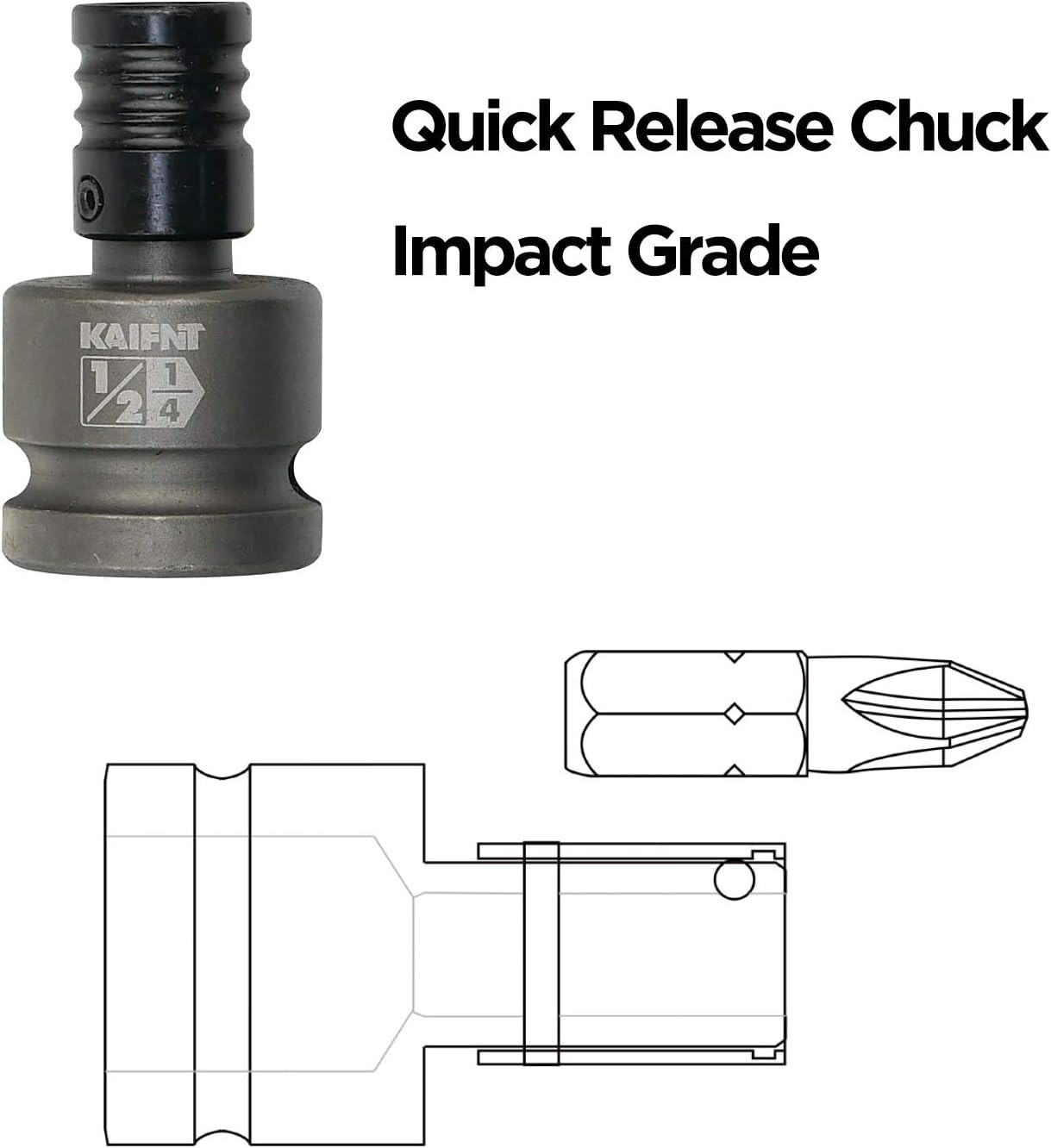 Impact Grade Bit Holder Socket Adapters