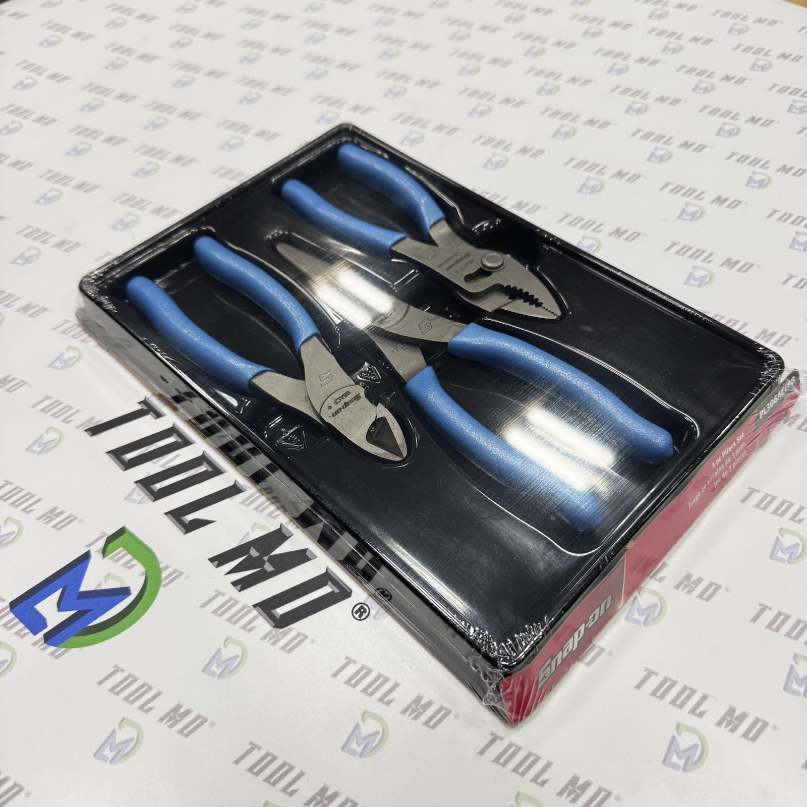 Snap-on Tools USA RARE PEARL BLUE 3pc Plier Cutter Needle Nose Set PL306ACFPB
