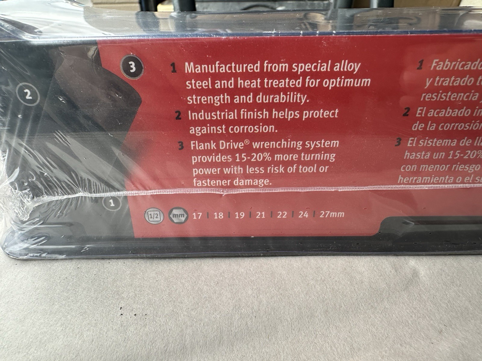 Snap On 307IMMS Semi-Deep Metric Impact Sockets 7-Piece 17-19, 21, 22, 24, 27mm