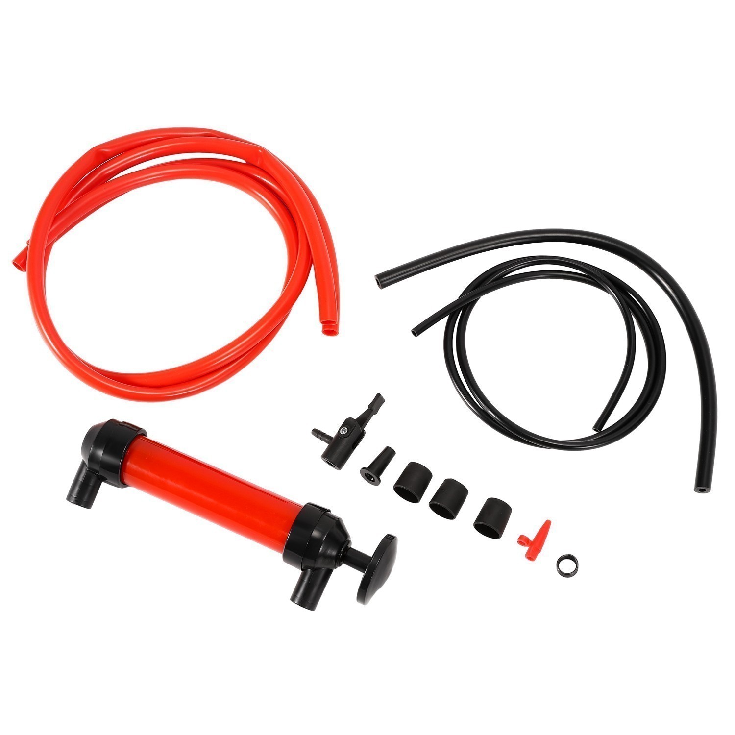 Hand Fuel Pump Oil Transfer Tool For Generator Boat Jet Ski Edger PVC Hose 1m+1m