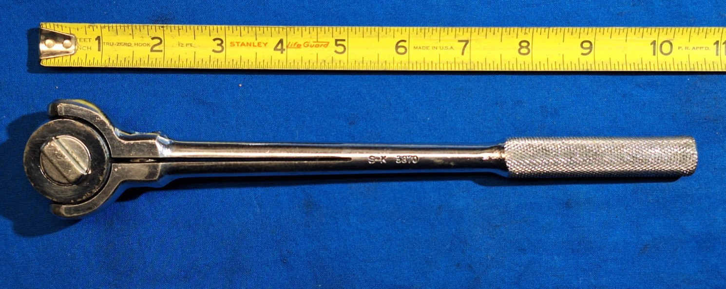 SK Tools 3870 3/8″ drive rotating swivel head ratchet 10″ long USA