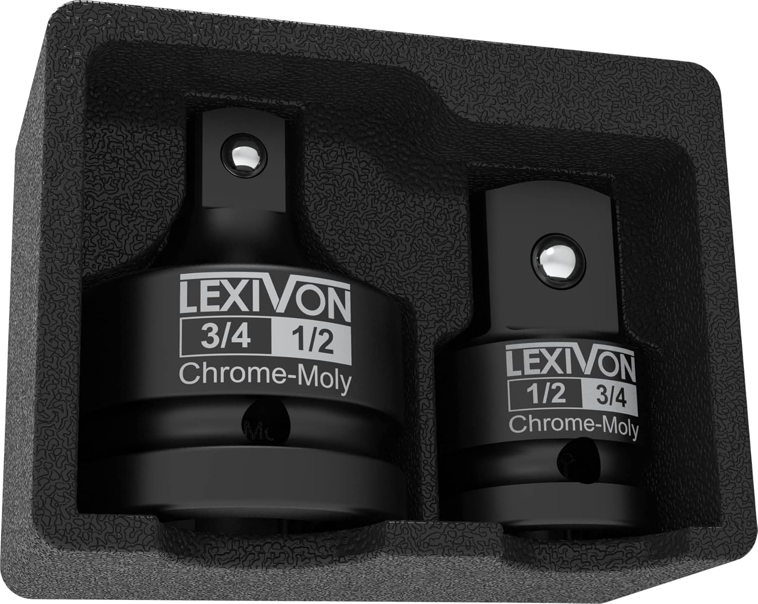 2-Piece Impact Socket Adapter Set for 1/2-Inch and 3/4-Inch Drive Sizes