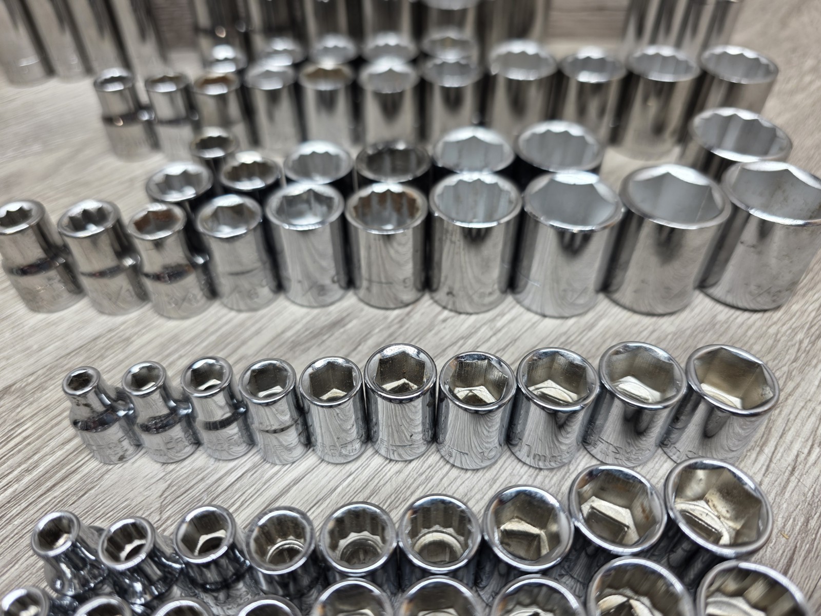 Craftsman USA Mixed Lot of 77 Sockets Various Sizes Automotive Tools Socket