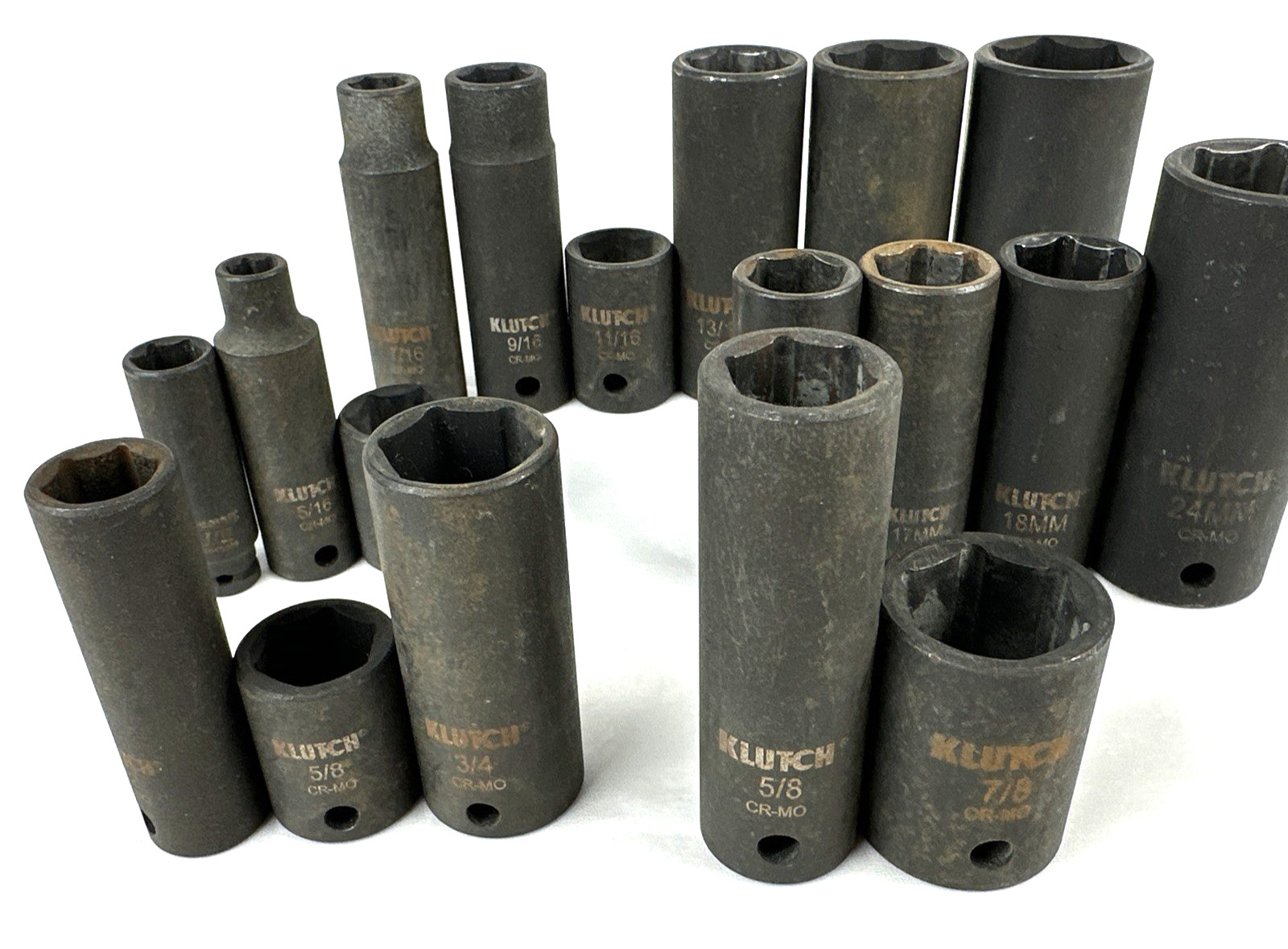 Vintage Klutch Impact Sockets, Chrome Molybdenum + 1 Expert by Mac, Free Ship