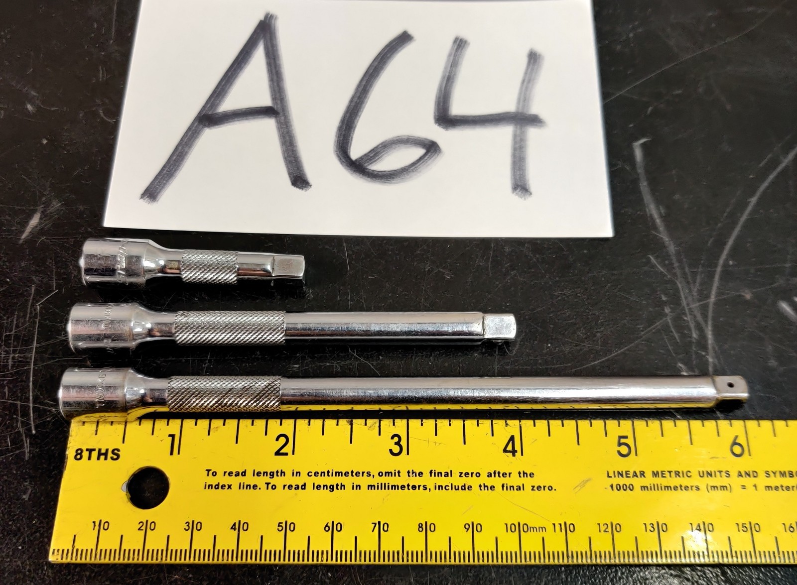 SNAP-ON TOOLS 3pc 1/4”Drive Knurled Extension Set 2in-4in-6in Long – FREE SHIP