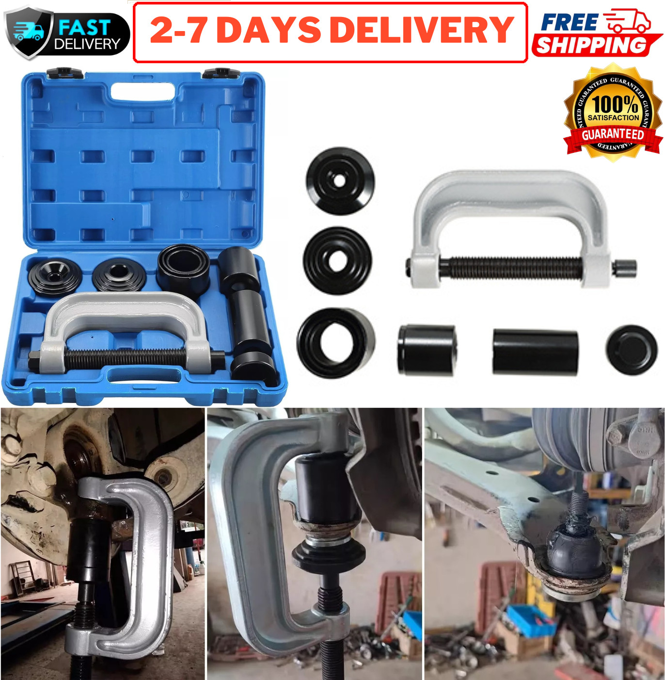 Truck Car Ball Joint Remover Extractor Clamp Bushing Press Auto Service Tool Set