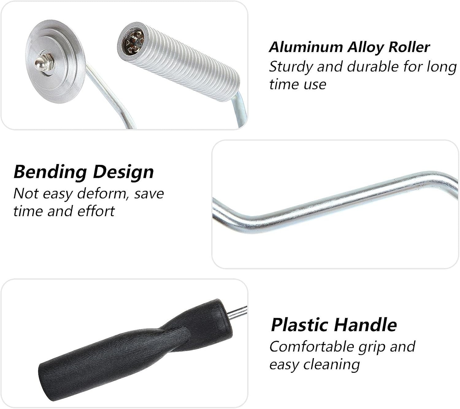 5x Kit de herramientas de rodillo de fibra de vidrio Rodillo laminador de resina