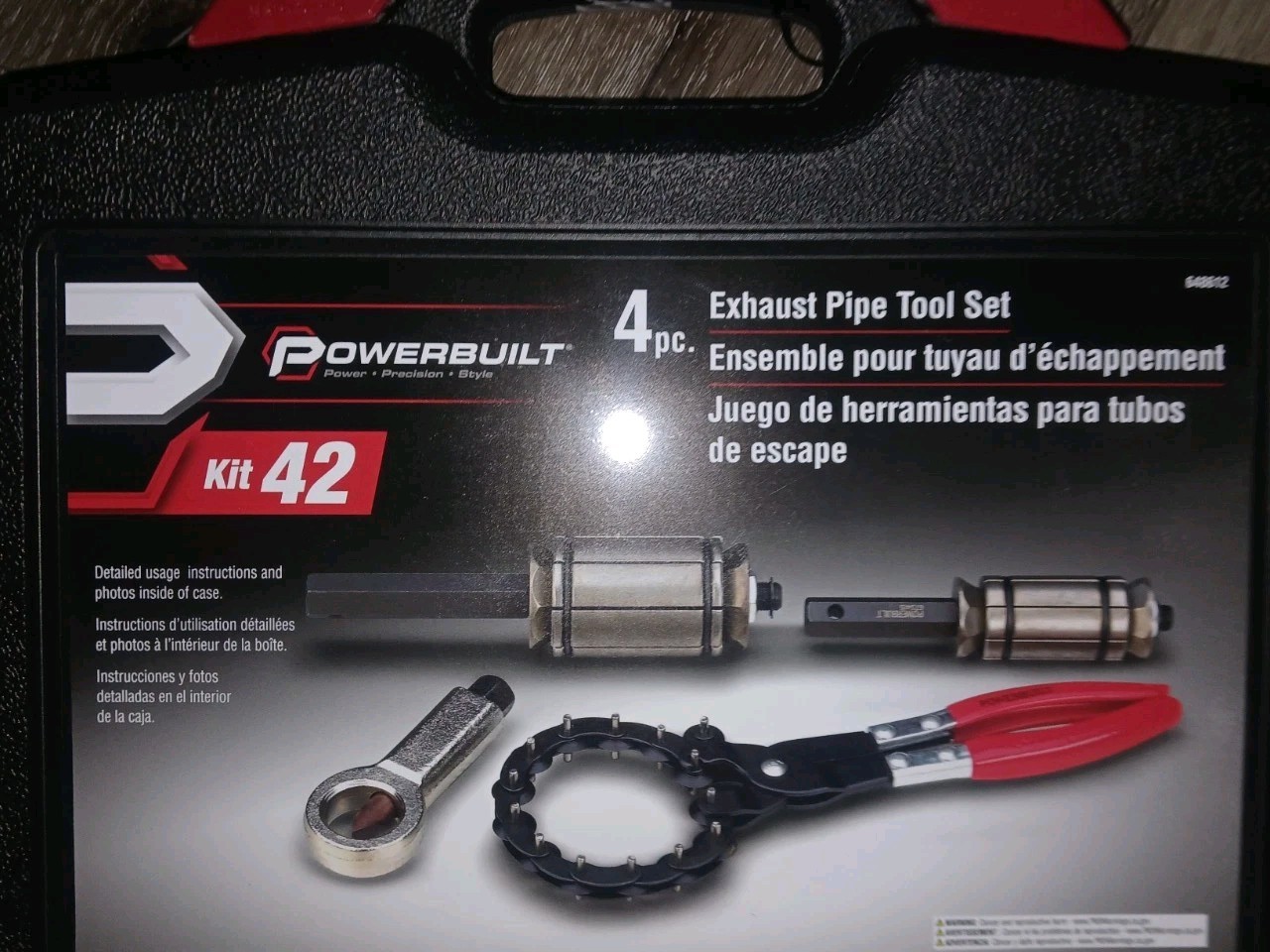 4 PC EXHAUST PIPE TOOL SET, POWERBUILT