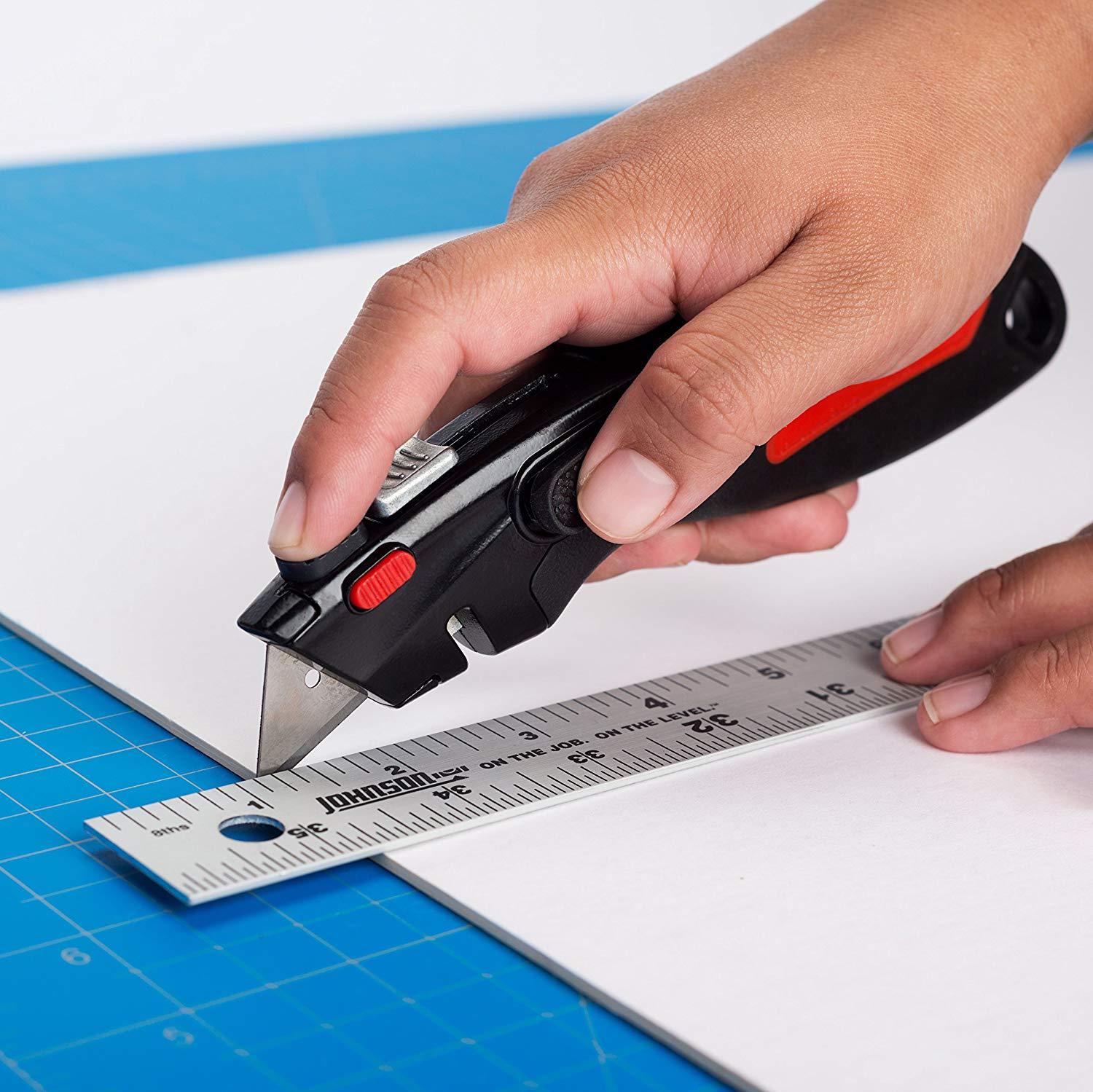 2 in 1 Heavy Duty Utility Knife | Automatic & Manual Blade Retraction