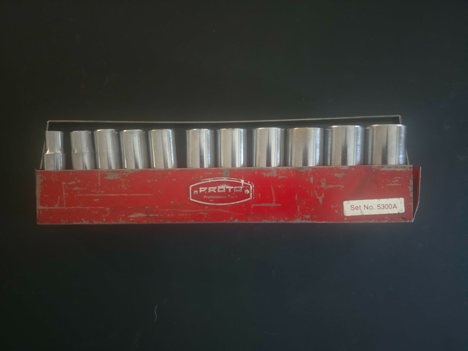Proto 5300A – Complete 11‑Piece Socket Set – 1/2″ to 1‑1/8″ – USA Made – Red Hol