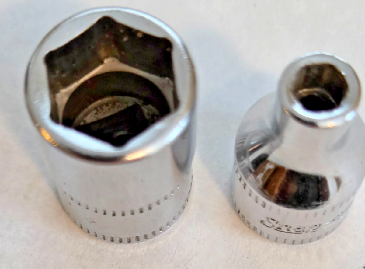 VINTAGE SNAP ON TMM10 TMM4 1/4″ DRIVE 6 POINT LOOK UNUSED UNDERLINED 10MM 4MM