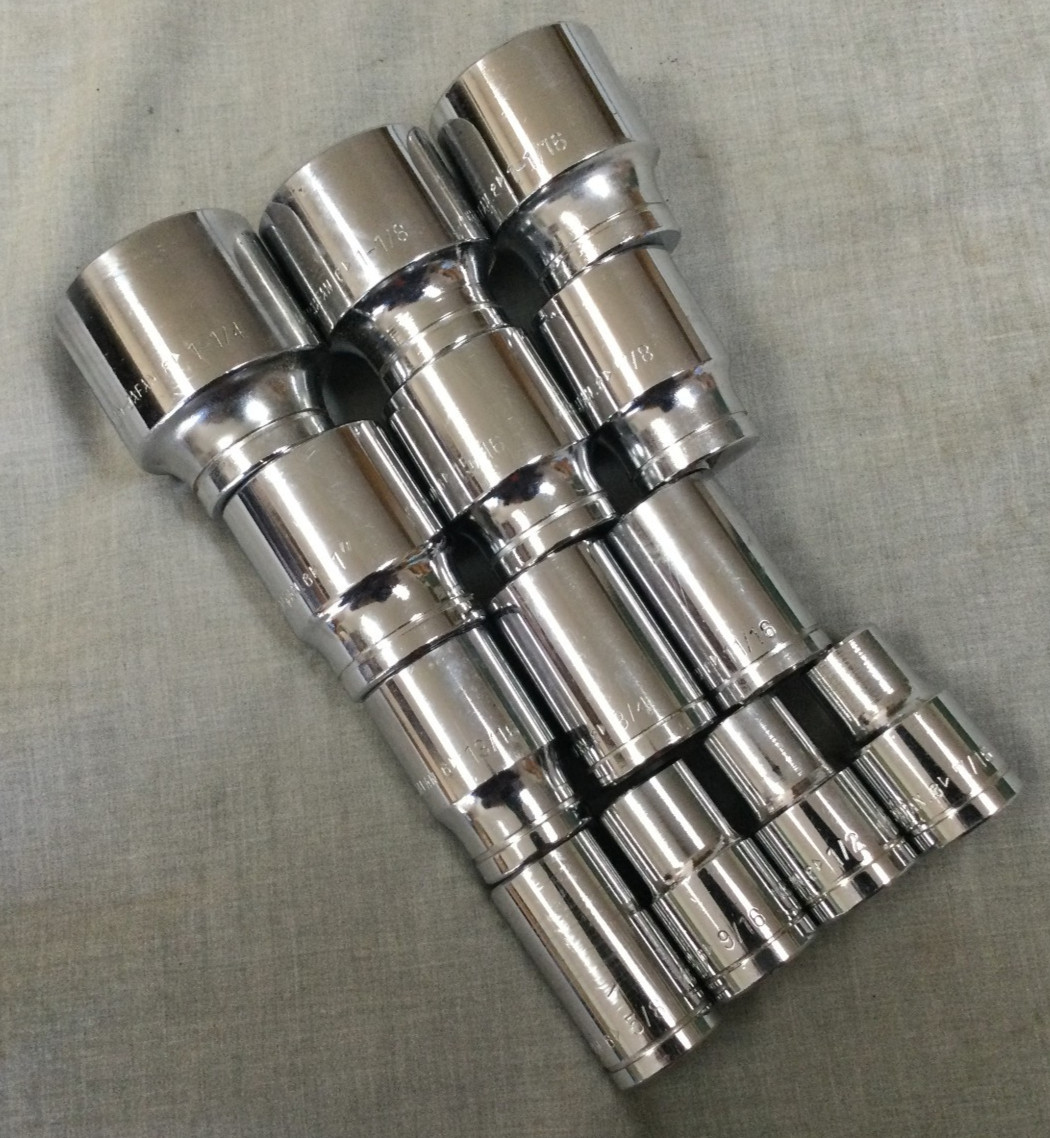 1/2″ Drive Socket Set – Ratchet – Extension & Breaker Bar – Metal Case Japan