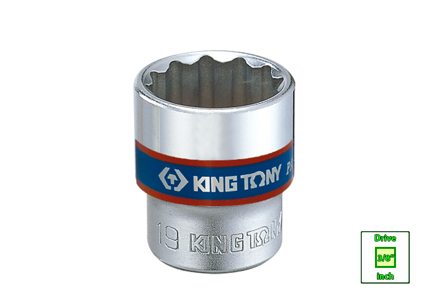 3/8” Drive 12 Point Metric Standard Socket 6 – 24mm Size 12pt KING TONY 3/8 inch