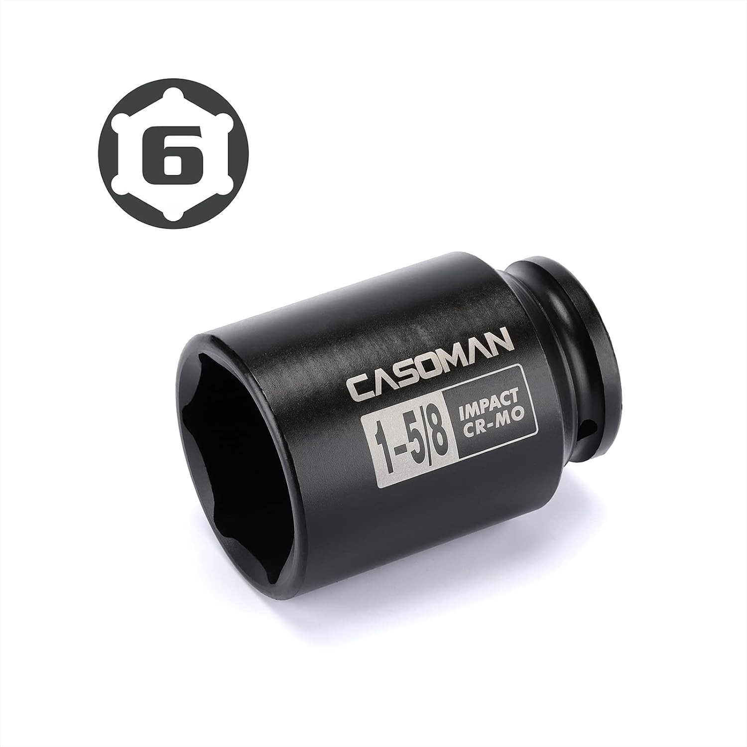 6-Point 1/2-Inch Drive Deep Impact Socket- 1-5/8″ (SAE), 1-5/8 in.