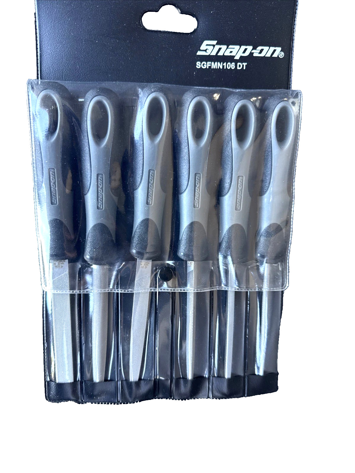 New Snap-on™ SGFMN106DT Grey 6-piece Soft Grip Handle Miniature File Set