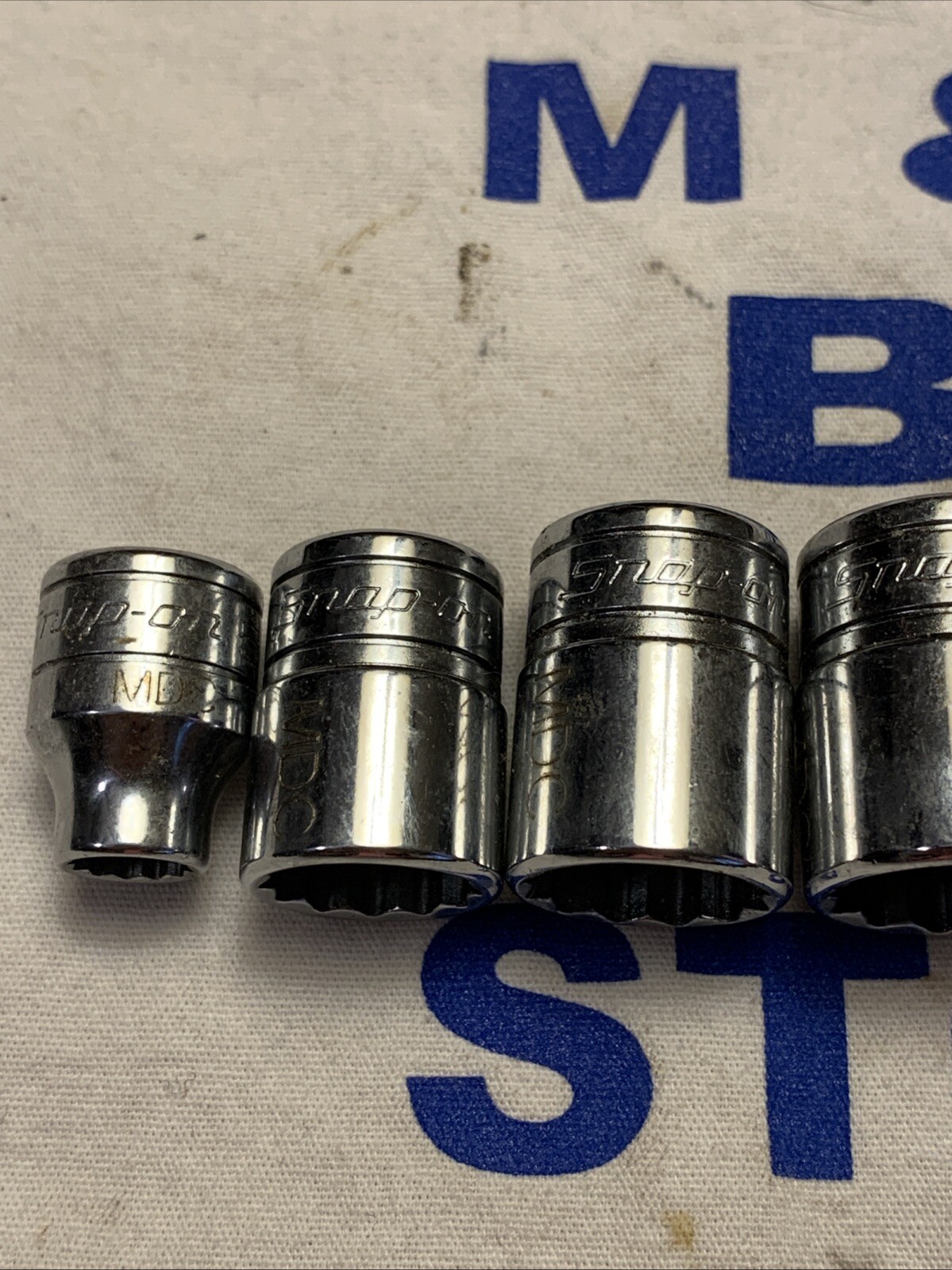 1996 Snap-on Tools USA 3/8″ Drive 12pt 7pc 5/16″-7/8″ Chrome Socket Set F Series