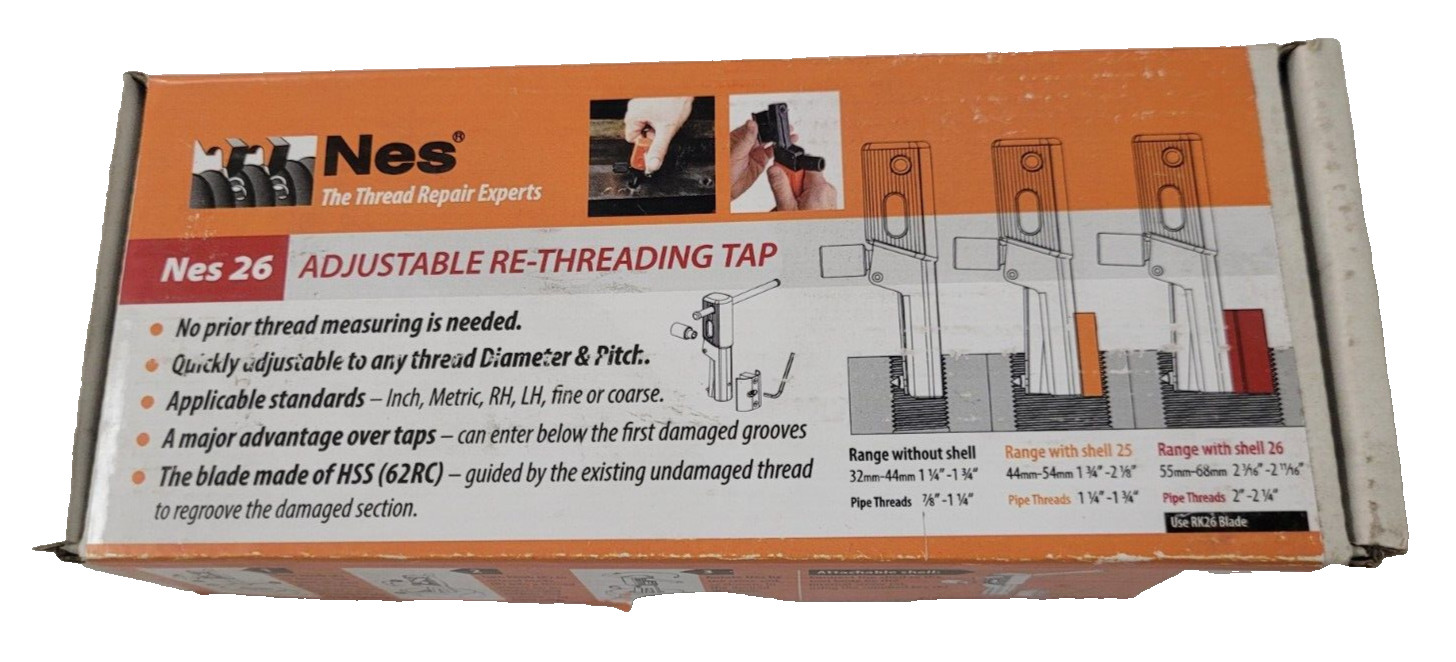 NES 26 2-3/16 – 2-11/16 Universal Internal Thread Repair Tool 55-68mm 2″ NPT