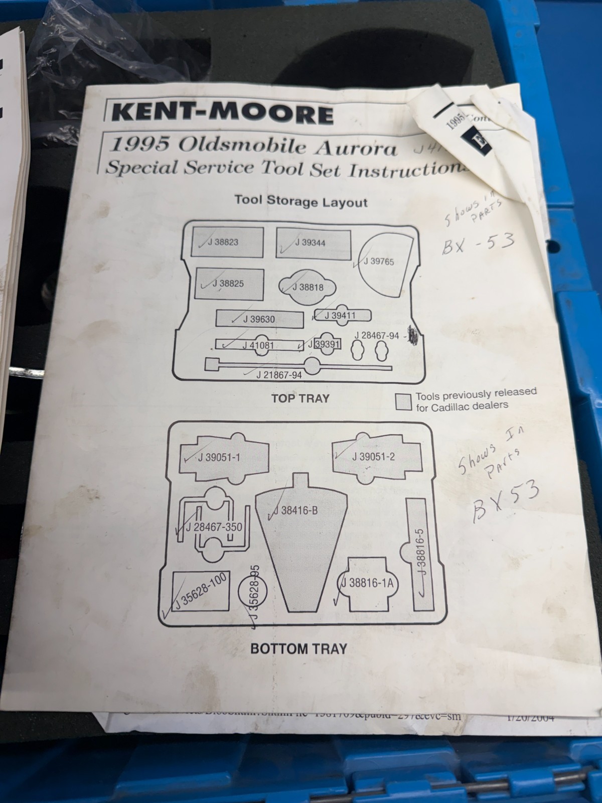 Kent-Moore J-41314 G-Car Special Service Tool Set
