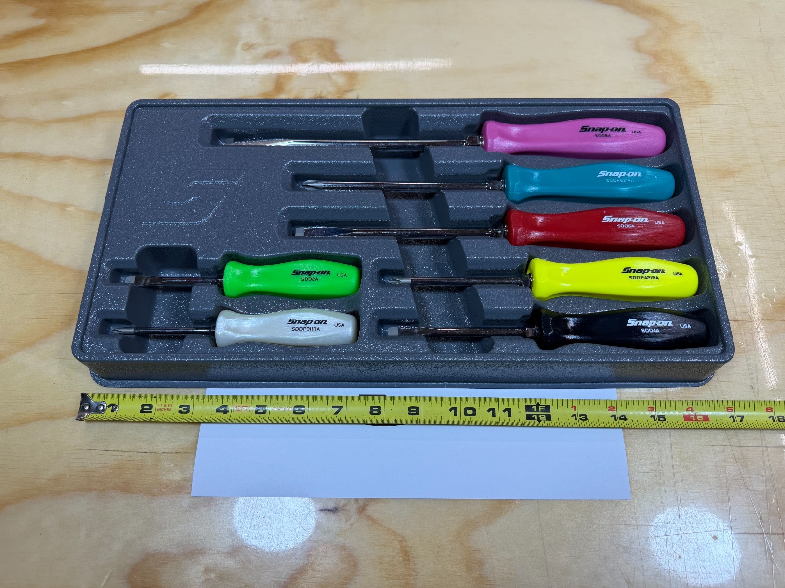 Snap-on Tools MULTI-COLOR 7pc Hard Grip Combination Screwdriver Set SDDX70AMC