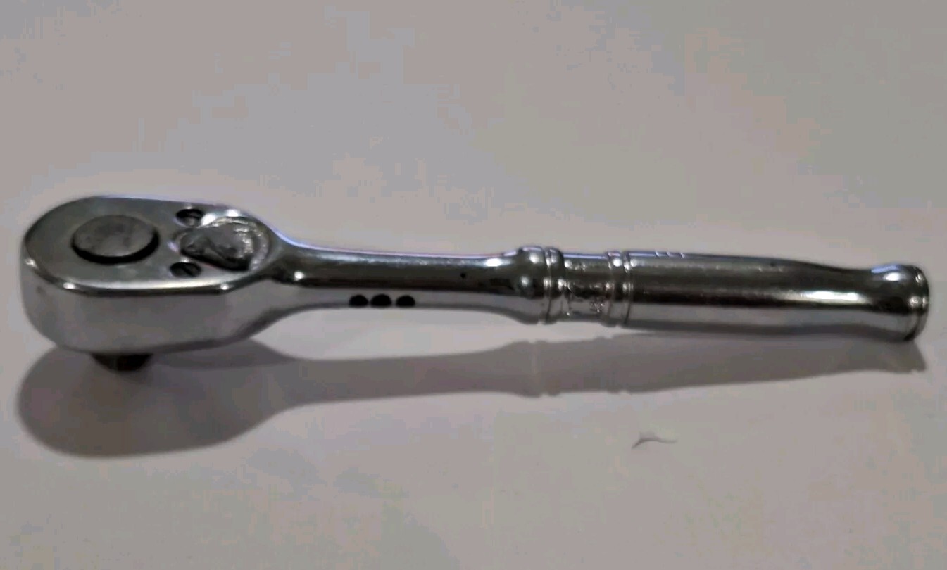 Vintage Snap-on 1/4″ Drive Ratchet TM70B Chrome Made in USA Underline Logo