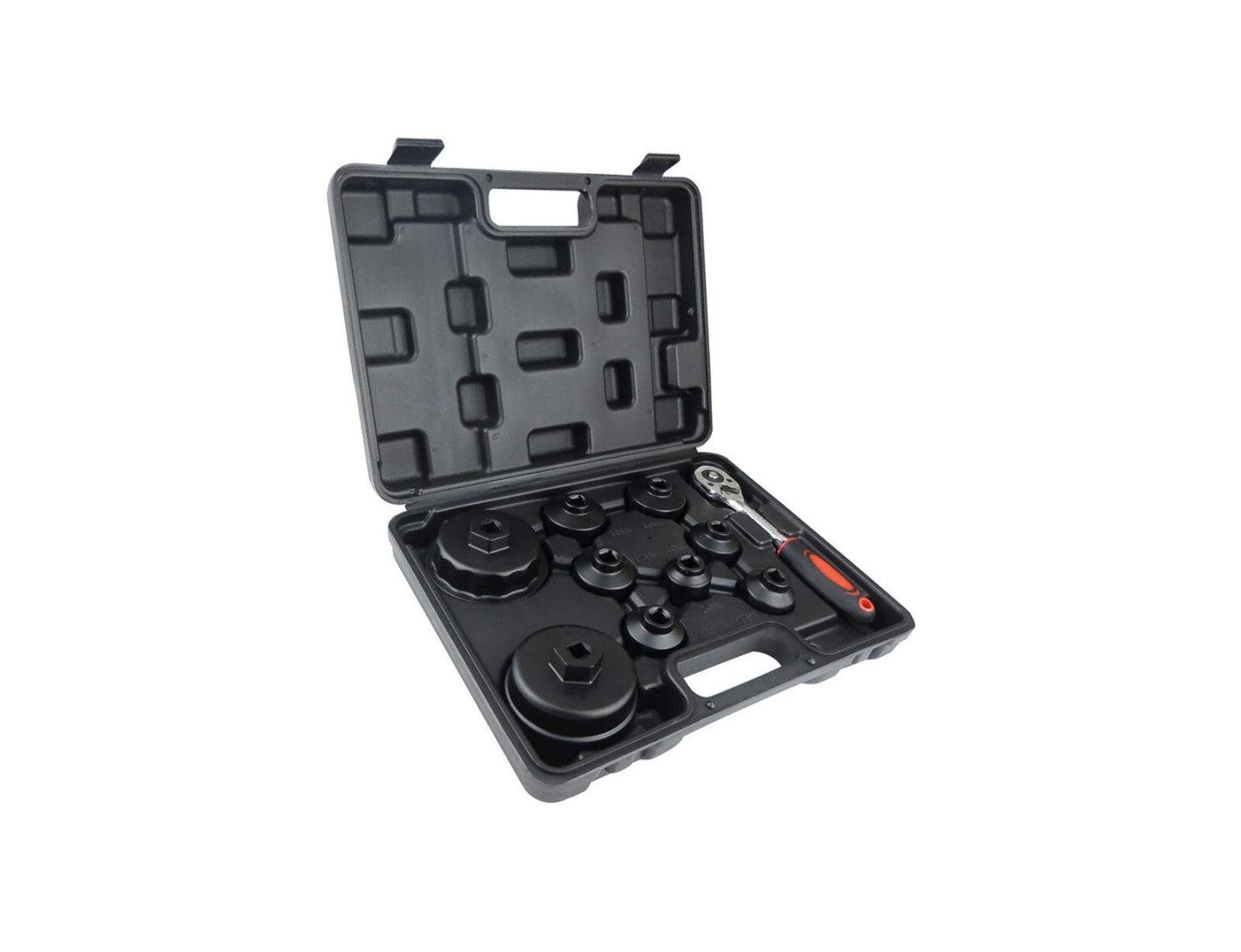 10 Piece Cup Type Oil Filter Wrench Tool Set w/ Ratchet Free US Shipping