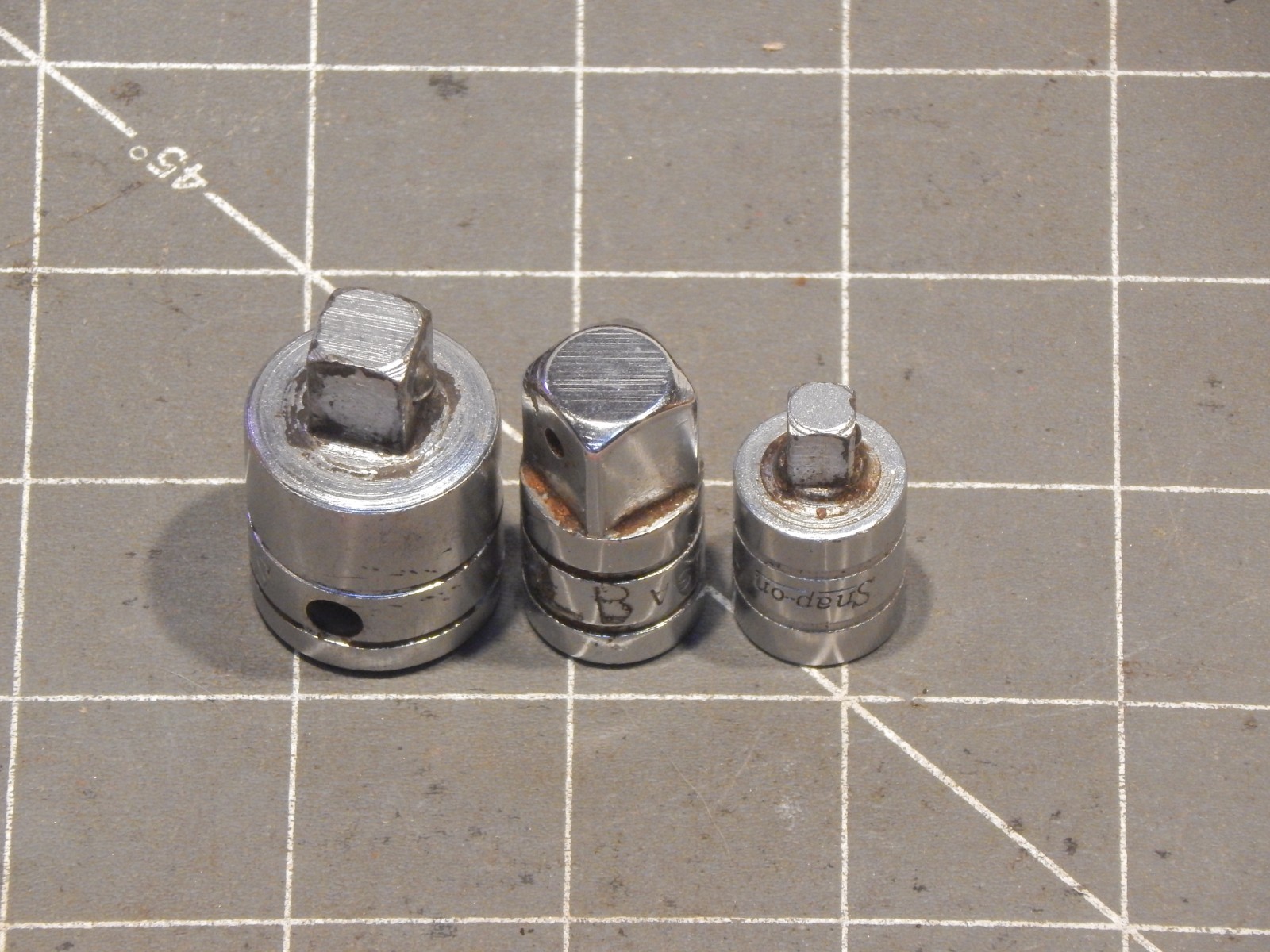 Snap On 3Pc 1/4″ 3/8″ 1/2″ Socket Adapter Reducer Set Lot TM1 A2 A4