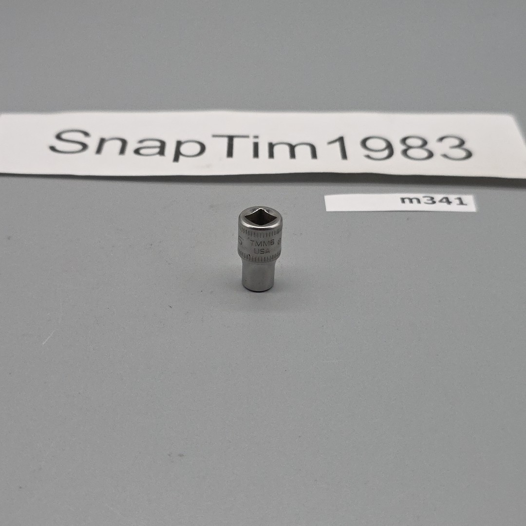 Snap-on Tools TMM6 1/4″ Drive 6Pt Point 6mm Shallow Chrome Socket USA