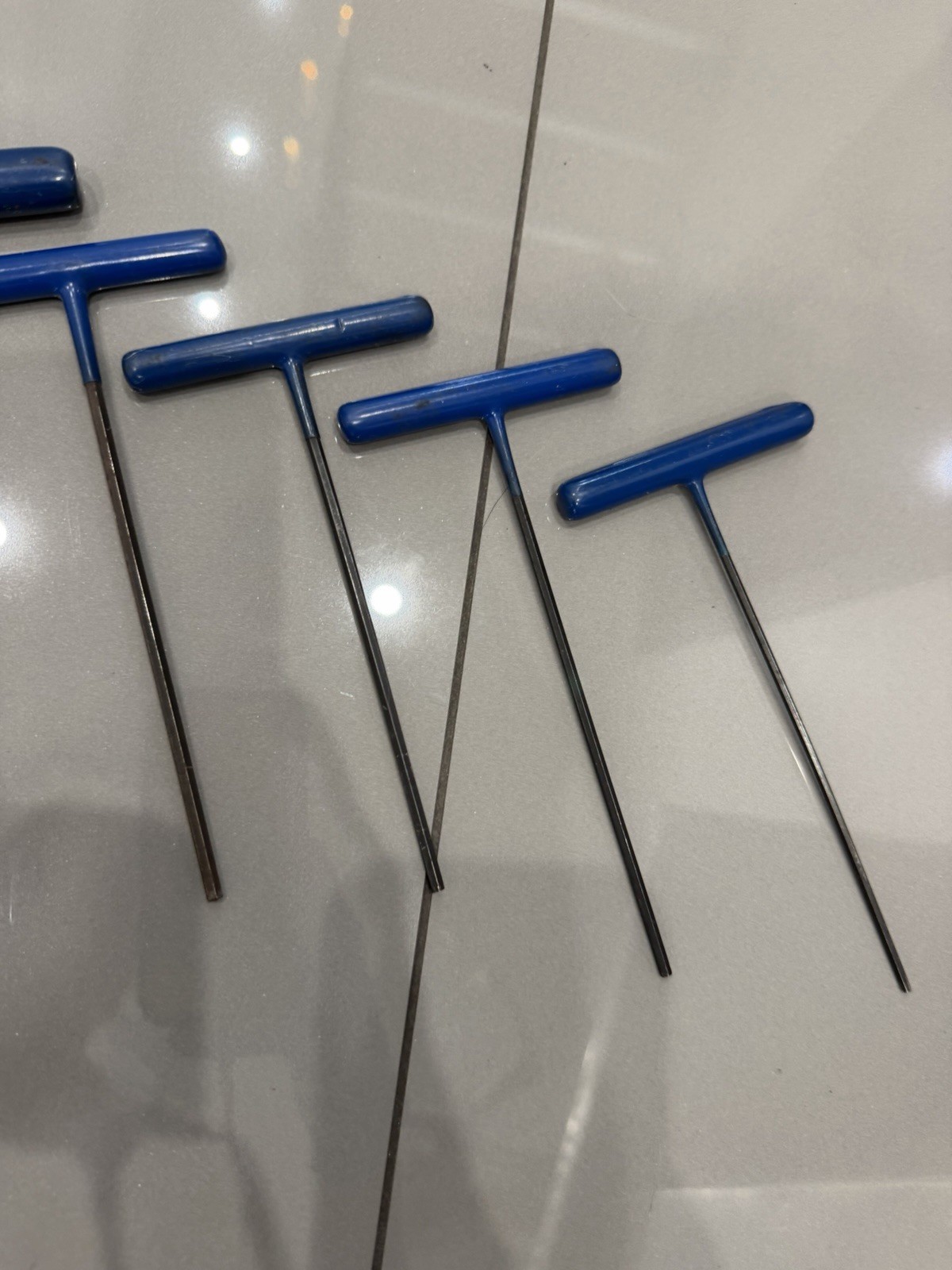 8pcs Blue Point 6 point SAE Blue Handle Hex Allen Key T Handle AWCG